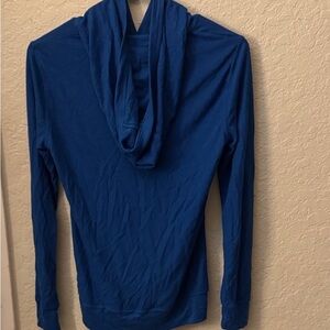 Women’s Long Sleeve Hooded Tee - Blue